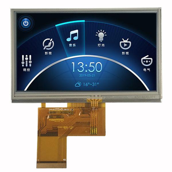 Buy 4.3 Inch LCD TFT Display Panel 480x272 With RGB Interface Resistive Touch at wholesale prices