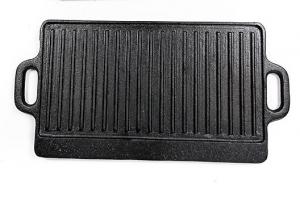 China Duoble Sided Rectangle Cast Iron Grill Griddle Flat & Ridge on sale
