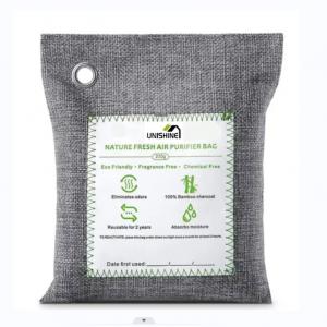Quality Sustainable 200g Bamboo Charcoal Air Purifying Bags For Car And Home for sale