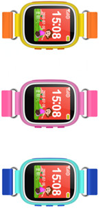 Child Smart Watch with 2G modem, Micro SIM card, 1.44 inch Screen, LBS location, Healthy pedometer, Voice Chat etc.