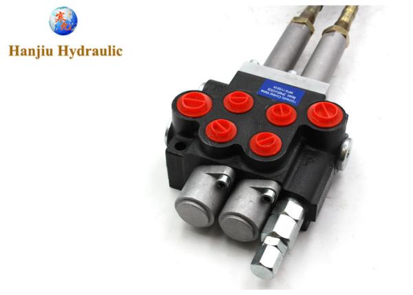 Buy Hydraulic Joystick Control 2 Spool Valve 40lpm / 11gpm Cables Joystick at wholesale prices