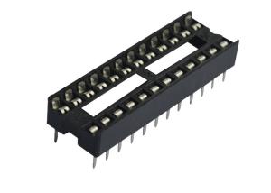 China Square Hole Straight Integrated Circuit Socket 2.54mm 24 Pin Connector on sale