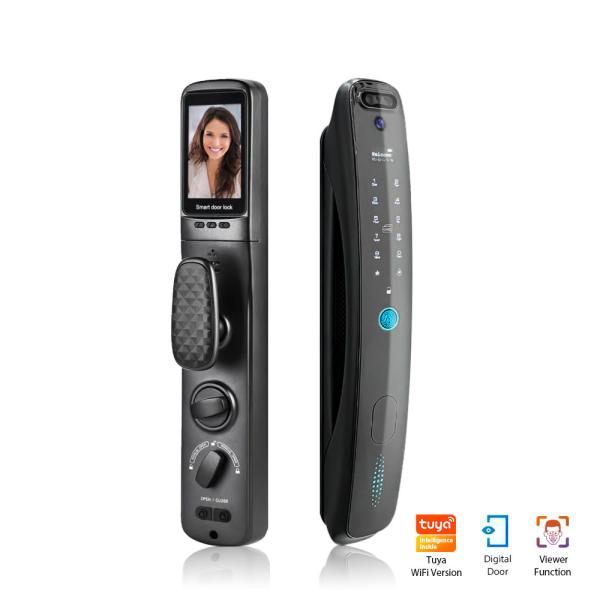Buy Face Fingerprint and Password IC Card Smart Wireless Door Lock with TUYA/TT Lock APP Viewer Vision Digital with Camera at wholesale prices