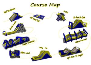 Quality Customized Color Inflatable Obstacle Challenges / Inflatable Obstacle Course 5k for sale