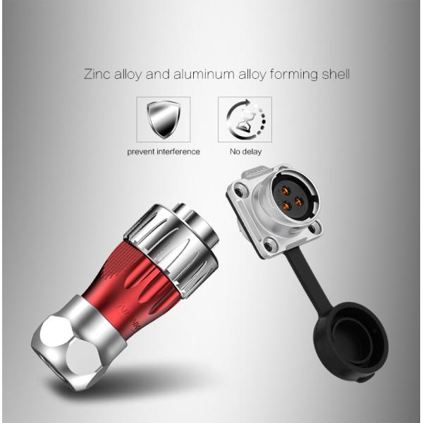 Cnlinko 1 / 4 Bayonet Connect Metal Shell IP68 Waterproof Connector 20A 3 Pin Plug Socket