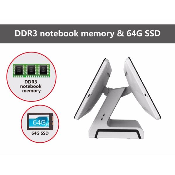 Restaurant/Coffee/Cloth Shop AIO TPV Monoblocks with J1900 CPU and 15'' Touch Screen