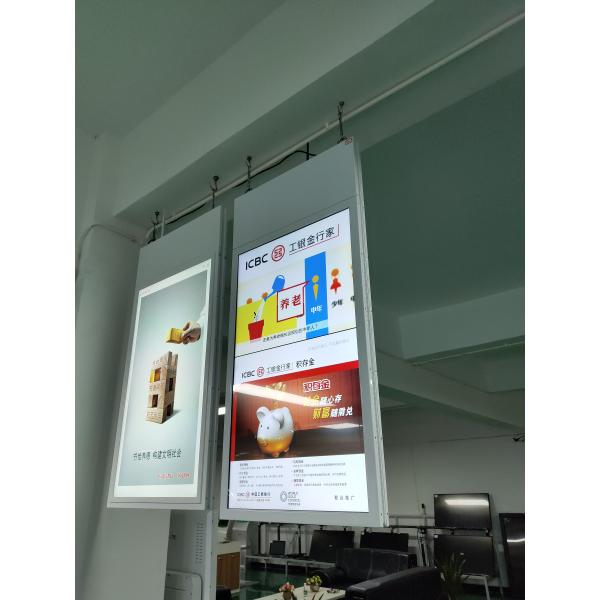 Super Thin Digital Signage Lcd Display 43 Inch Double Sided Ceiling Mounted