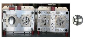 Double Color Lighting Plastic Injection Mold Tooling With Black And Transparent PMMA Material