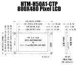 5 Inch Smart Serial Screen 800x480 UART TFT LCD Module Display Panel With