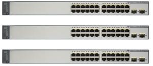WS-C3750V2-24PS-S  POE Network Switch , 24 Way Poe Switch Energy Efficient