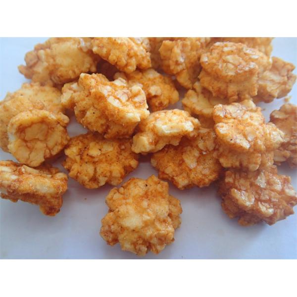 Cruncy Baked Rice Cracker Snacks Spicy BBQ Flavor Tapioca Starch