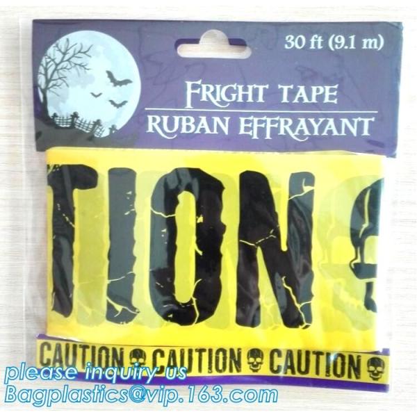 Caution Tape Halloween Red and White Banner Tape,EPI manufacturer in low price Halloween Caution Tape bagplastics packag