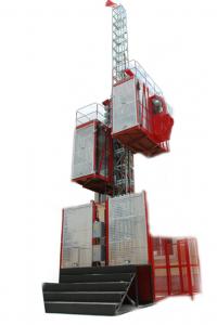 Quality Double Cage Red Construction Material Hoists Box for sale