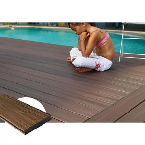 Quality Easy Installing 138x23mm Capped Composite Wood Decking Dark Teak for sale