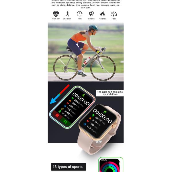 IWO MC57 180MAH 1.57 Inch Dial Heart Rate Monitor 2hrs Charging