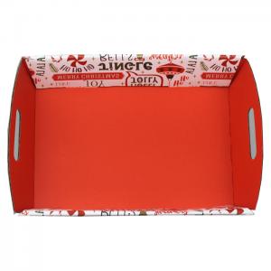 China Custom Red Cardboard Display Trays For Supermarket Holiday Promotion on sale