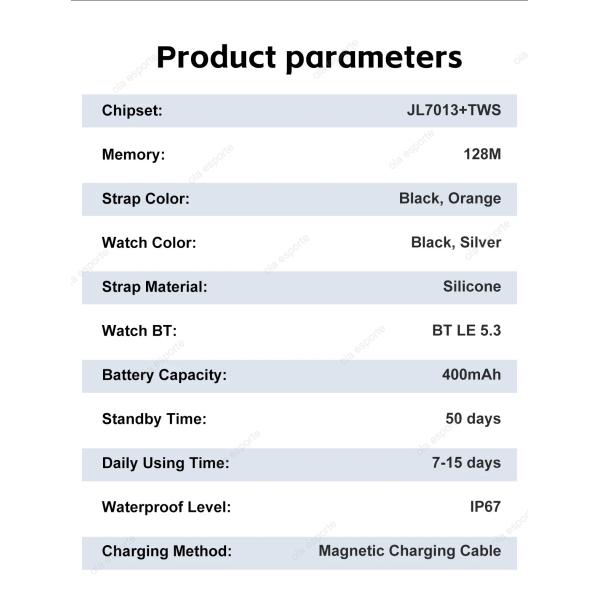 Dynamic Charging Detection Display GPS Sport Smart Watch with Touch Buttons and 8 UI Styles