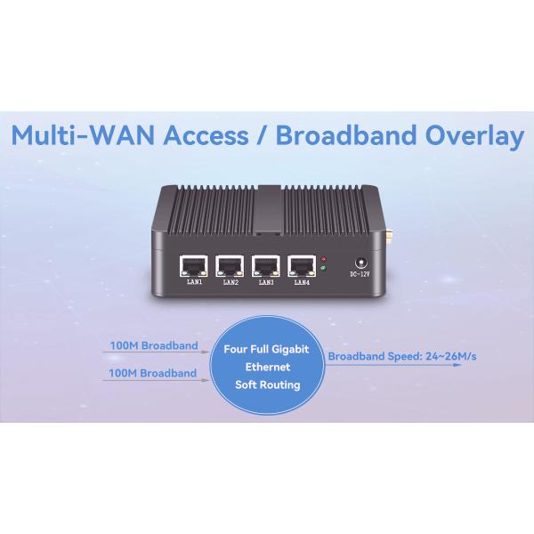 Intel J1900 Mini PC Firewall PFsense 4 Gigabit LAN Windows 10 Supports Dual Display