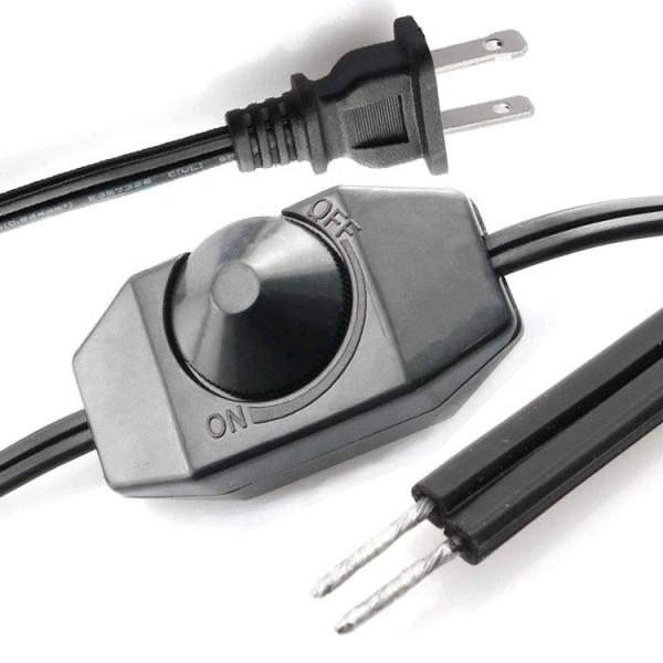 Buy 1.8m Rotary Knob Adjustable LED Dimmer Switch Controller Power Cable for Lamp LED Strip at wholesale prices