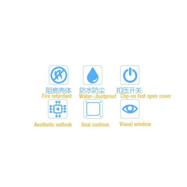Plastic Electrical Weatherproof Distribution Box Rainproof IP65 4 6 9 12 18 24 36 Modules MCB