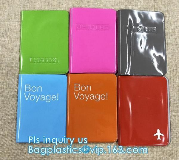 Promotional Customized color PVC travel Passport Cover, Ticket Holder Travel Plastic Pvc Passport Cover, Eco-friendly pv