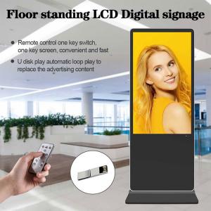 Quality 55 inch indoor floor stand wifi touch screen kiosk sinage display digital signage lcd advertising player digital totem for sale