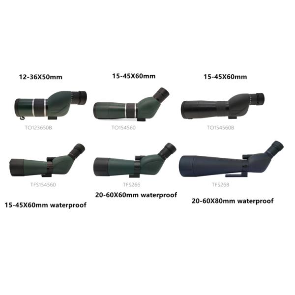 Waterproof Optical FMC 20-60x80 Spotting Scope Telescope With Black Tripod