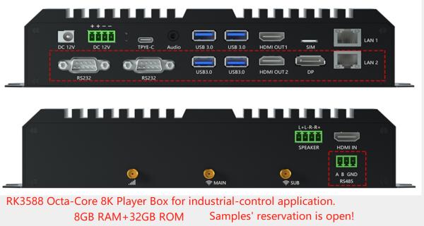 Buy 8K Media Player with RK3568 Octa-Core CPU ARM Mali G610 MP4 GPU 6Tops NPU 8G at wholesale prices