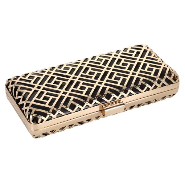 Geometric Patterns Long Minaudiere Clutch Frame 200g