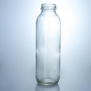 China Customized Clear Frosted Glass Bottles for Beverage and Glass Collar within Your Budget on sale