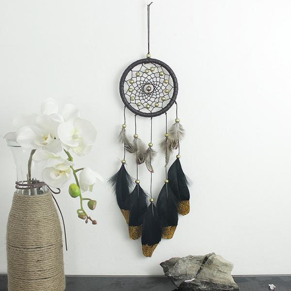 New Dream Catcher with Purple Floral Feather Car Wall Hanging Decor Ornament Crafts