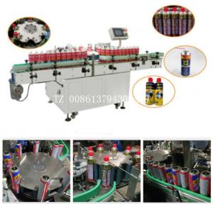 Aerosol Spray Pipe Automatic Bottle Labeling Machine  LED Touch Screen Control