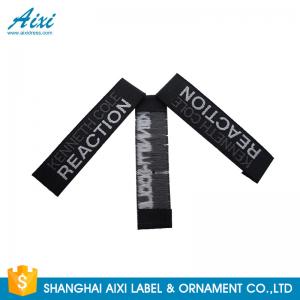 Quality Good Feeling - Touch Custom Printed Clothing Labels , Soft Woven Garment Labels for sale