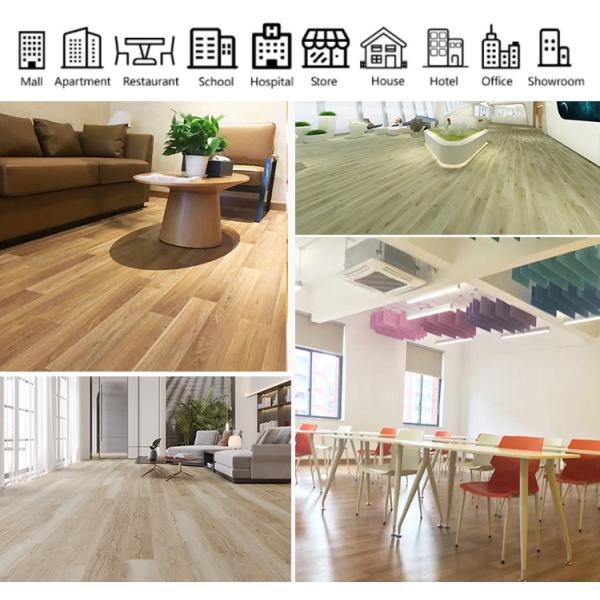 Hotel PVC Flooring Roll with Wood-like Design Style Width 2m 79" and Modern Design