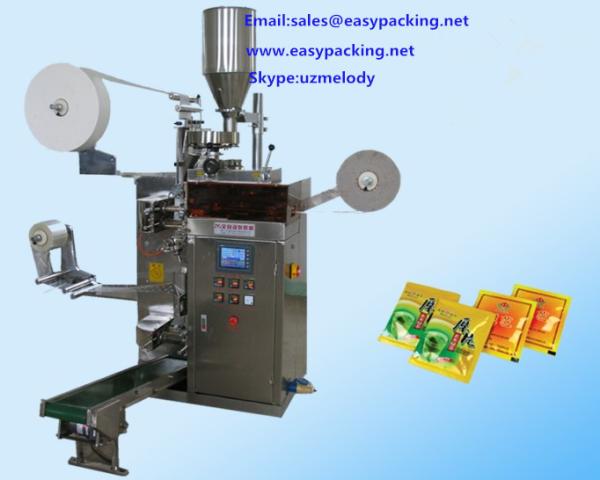 Buy Automatic herbal tea bag packaging machine with string,tag and envelop at wholesale prices