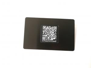 Quality Smart Writable NFC QR Metal Business ID Card Matt Black Brush Finish for sale