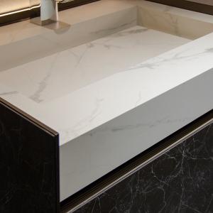 China Luxury Bathroom Sink 1500mm Mirror Cabinet Vanity And Basin Combo on sale