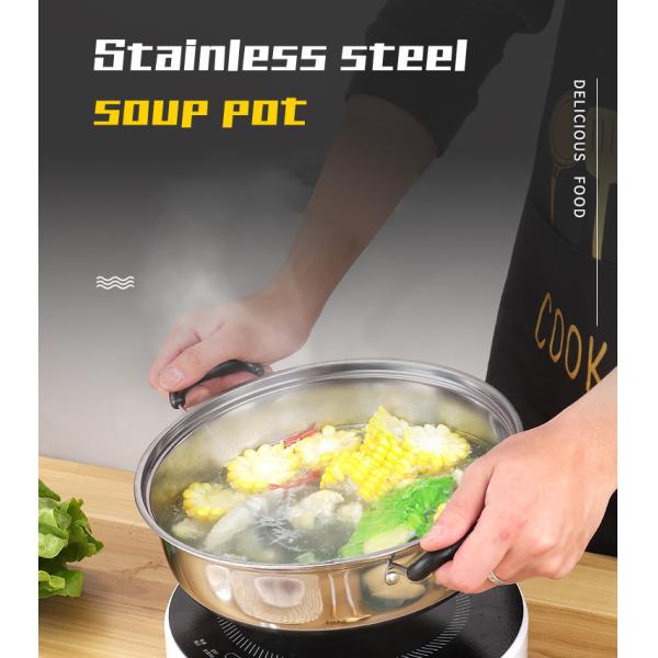 Wholesale 28cm Cooking Pot 2 Layer Cooking Steamer Stainless Steel Food Steamer Steamer Pot With Lid