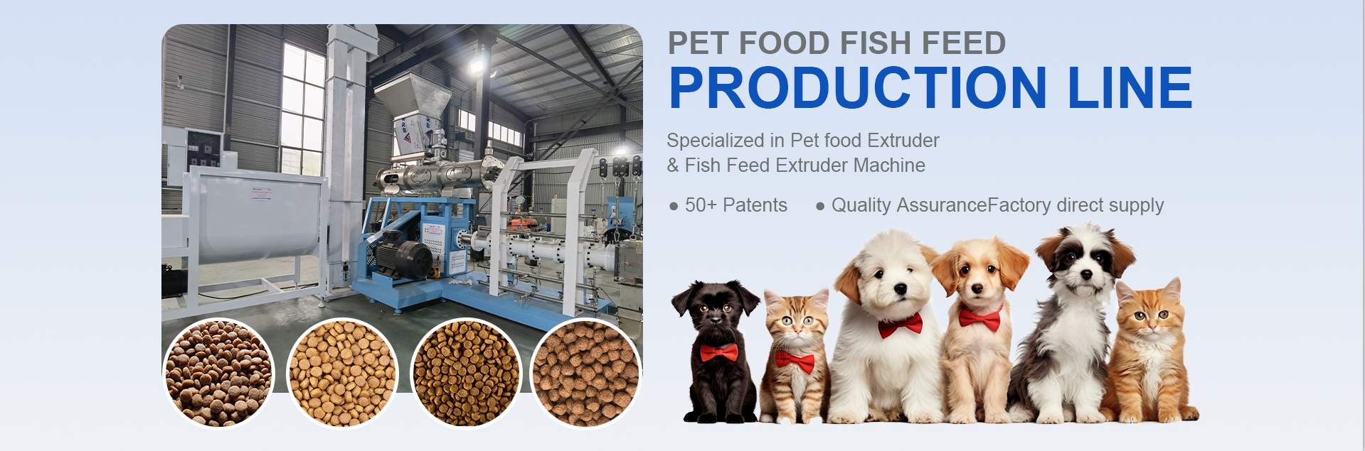 Heat-Treated Screw Wet Extruder - Twin Screw Fish Feed & Pet Food Production Line