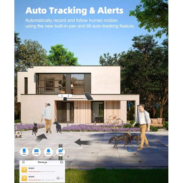 4MP 4G Cellular Security Camera 2K HD 1500LM Flood Light Camera Outdoor