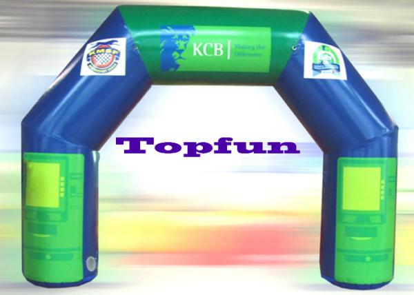 Buy Custom Inflatable Advertising Archway With 10m Span , PVC Coated 210D Nylon Fabric at wholesale prices