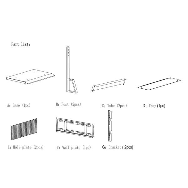 55 65 75 Inch Adjustable Interactive Whiteboard Stand Metal Floor Mobile Stand