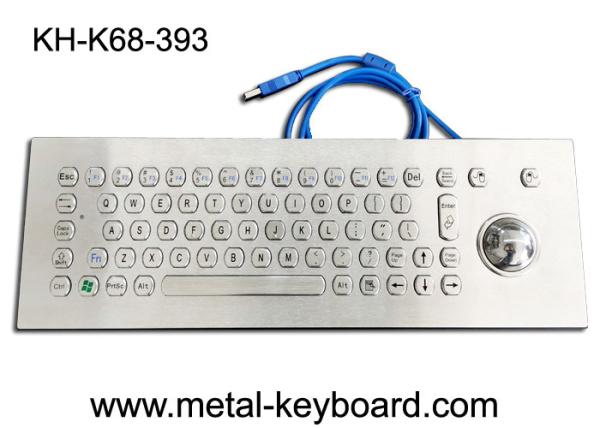 Buy FCC IP65 Panel Mount Computer Keyboard With 45mm Trackball at wholesale prices