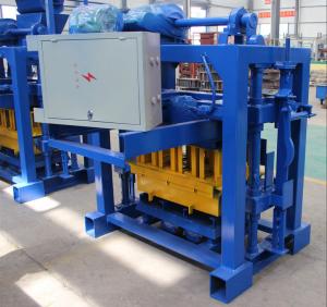 China Brick Making Machine Small Cement Manual Hollow Block Making Machine With Mixer 4-40 on sale