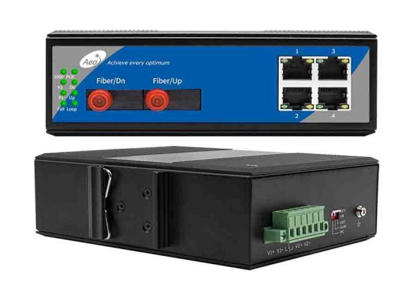 Buy Unmanaged Ethernet Fiber Switch , 4 Port Multimode Fiber Switch at wholesale prices
