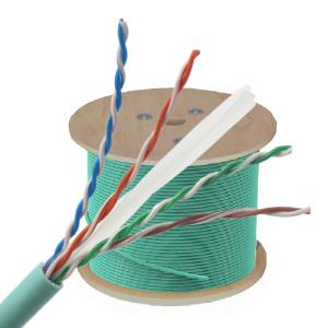 Cat6A UTP SFTP Ethernet Cable for Network System with 100% Solid Bare Copper Conductor and Color-coded PE Insulation Materials