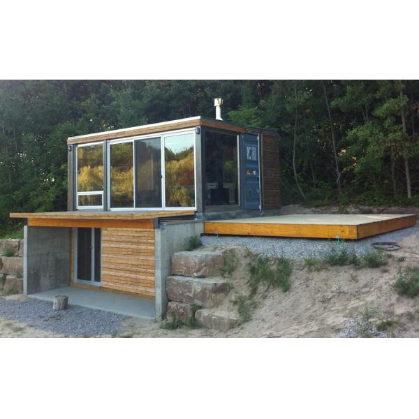 Holiday Resort Prefab Shipping Container Cabin With Extanding Open Area