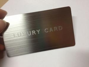China Manufacturer Bulk Laser Cut Photo Etched Cheap Custom brushed  Business Metal Card on sale