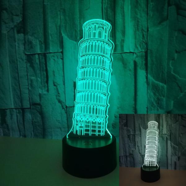 Buy Custom building shape La Tour Eiffel Eiffel Tower 3D Night Lights USB Powered LED Vision Lights Gift 3D Small Table Lamp at wholesale prices