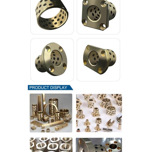 Copper Alloy Graphite Bronze Bushing CNC Machining JDB Self Lubricating Oiless Sliding Copper Brass Bushing